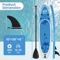 thumbnail image 3 of Goplus Small Inflatable SUP Board, Portable Paddle Board with 5D rings Stand Up Paddle Board for Youth & Adult Blue, 3 of 10