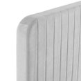 thumbnail image 2 of Celine Channel Tufted Performance Velvet Queen Platform Bed Light Gray, 2 of 7