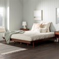 thumbnail image 2 of Pemberly Row Mid-Century Solid Wood King Platform Bed in Walnut, 2 of 9