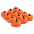 thumbnail image 1 of Mistaha 12PCS YK5013 Flameless LED Pumpkin Lantern Candle Light Bright Flickering Jack-o-lantern style Bulb Battery, 1 of 8