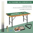 thumbnail image 4 of Soozier 55" Portable Mini Billiard Table, Foldable Pool Table, Green, 4 of 10