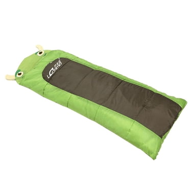 jinwen Children Camping Sleeping Bag Lightweight Folding Quilt Waterproof with Storage Green