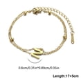 thumbnail image 2 of WIFKLSIIPG Fashion Simple Double Chain Stacking 26 Letters Gold Stainless Steel Bracelet Initials Bracelet for Women Teen Girls Jewelry Chain Bracelet, 2 of 3