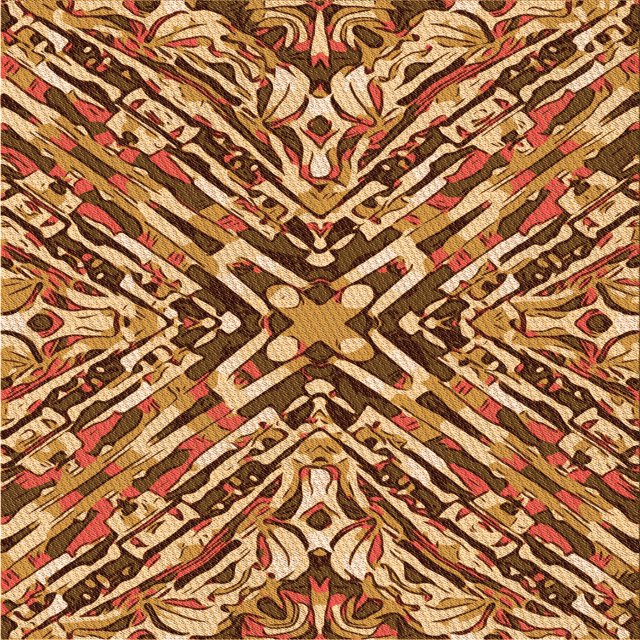 Ahgly Company Tapis d'Intérieur Lavable à la Machine, Carré, Transitionnel, Orange, Tapis de Zone, 4 Pieds Carré