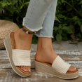 thumbnail image 4 of Mepaouo Sandales à Talon Compensé pour Femmes, à Enfiler, Espadrilles, Plateforme, Été, Plage, Marche, Chaussures à Semelle Plate, 4 of 7