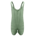 thumbnail image 4 of TopLLC Women's Summer Casual Rompers Sleeveless Loose Spaghetti Strap Short Jumpsuits Overalls Solid Button Bodysuit Playsuit With Pockets, 4 of 6