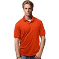 thumbnail image 1 of Hanes Cotton-Blend Men`s Jersey Polo, L, Orange, 1 of 2