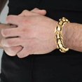 thumbnail image 2 of Bracelet Punk Gothique Acier Titane Écailles de Dragon Bijoux de Mode Bracelet Roche Or 9.05 Pouces, 2 of 9