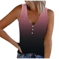 thumbnail image 1 of Yuyuzo Women Tank Tops Sleeveless V Neck Ribbed Knit Basic Cami Top Slim Button down Blouses, 1 of 5