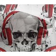thumbnail image 4 of oneOone Viscose Chiffon Red Fabric Skull Fabric For Sewing Printed Craft Fabric By The Yard 42 Inch Wide, 4 of 4
