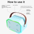thumbnail image 3 of Wireless Bluetooth-Compatible Portable Lightweight Speaker  with Microphone  RGB Light  Powerful Sound and Deep Bass  for Home Karaoke  Outdoor Travel, 3 of 10