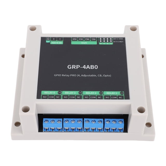 10A 5V 2 Channel GPIO Relay Switch Board Module, Optocoupler Isolation, Industrial Automation Control, ABS Rail Mount Case, for Smart Home Systems