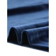 thumbnail image 5 of INSPIRE CHIC Chemise à Manches Longues pour Femme Col Montant en Velours Extensible Col Roulé Blouse Basique Hauts Bleu Foncé TP, 5 of 5