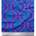 thumbnail image 1 of Soimoi Purple Rayon Fabric Floral Damask Printed Craft Fabric by the Yard 56 Inch Wide, 1 of 3