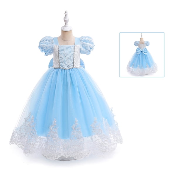 Girls Dresses Formal Puff Sleeve Toddler Ball Gown Girls Tulle Dress Dresses for Girls 4-5 Years