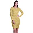 thumbnail image 2 of Moomaya Womens Full Sleeve Printed Midi Length Printed Bodycon Dress, 2 of 6
