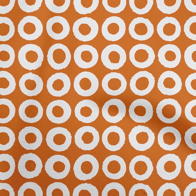 oneOone Georgette Viscose Orange Fabric Geometric Fabric For Sewing Printed Craft Fabric By The Yard 42 Inch Wide