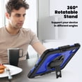 thumbnail image 4 of XYX For iPad Pro 11 inch Case 2024 (M4), 360 Rotating Shockproof Cover with Stand, Screen Protector, Shoulder Strap, Dark Blue PC, 4 of 7