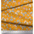 thumbnail image 2 of Soimoi Cotton Duck Fabric Artistic Floral Print Sewing Fabric Yard 56 Inch Wide, 2 of 5