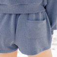 thumbnail image 4 of Women‘s Sweatshirt and Elastic Shorts 2 Piece Tracksuits with Long Sleeves, 4 of 9