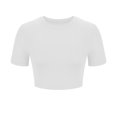 thumbnail image 4 of AherBiu Hauts Courts pour Femmes Haut de Sortie T-Shirts Chemises Manches Courtes Col Rond Ajusté Confortable T-Shirt Basique, 4 of 6
