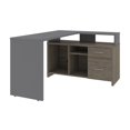 thumbnail image 1 of Bestar Equinox 56W L-Shaped Desk in slate & walnut grey, 1 of 7