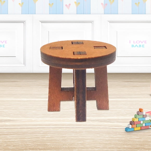 HOARBOEG Jouets pour Enfants Jouets en Peluche Cadeaux de Noël 1:12 / 1:6 Maison Jouet Miniature Modèle de Scène Jeu de Rôle Jouet de Simulation en Bois