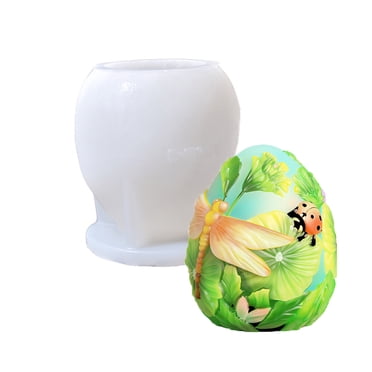 Deeceymbur Easter Bunny Candle Mold Silicico ne for Aromatherapy Candles Soap Making Craft Decorations Holiday Projects Reusable Flexible Template