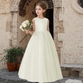 thumbnail image 3 of Wo-Fusoul Robe d'Anniversaire pour Filles, Robe de Princesse d'Été Sans Manches à Col Rond en Tulle et Maille, Robe de Fête pour Enfants de 1 à 15 Ans, 3 of 5