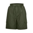 thumbnail image 4 of Innerwin Shorts Été Décontractés Cargo pour Femmes Short de Travail en Lin Extensible Vert Noirâtre TG, 4 of 7