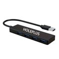 thumbnail image 2 of 4-Port USB 3.0 Hub, Ultra-Slim Data USB Hub, for MacBook, Mac Pro, Mac Mini, iMac, Surface Pro, XPS, PC, Flash Drive, Mobile HDD (U1 0.59ft), 2 of 4