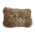 thumbnail image 1 of Moe's Home Collection Rectangle Contemporary Fabric Lamb Fur Pillow in Natural, 1 of 4