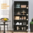 thumbnail image 4 of HOMCOM 71" Kitchen Pantry with 4 Hinged Doors and Adjustable Shelves, 4 of 10