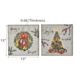 thumbnail image 3 of Wooden Wall Canvas Art (Christmas Tree/ Wreath) (Asstd) - Set of 2, 3 of 4
