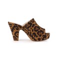 thumbnail image 3 of BLISSFUL STEP Women's Chunky Heels Platform Open Toe Slides Sandals Leopard 7.5, 3 of 8