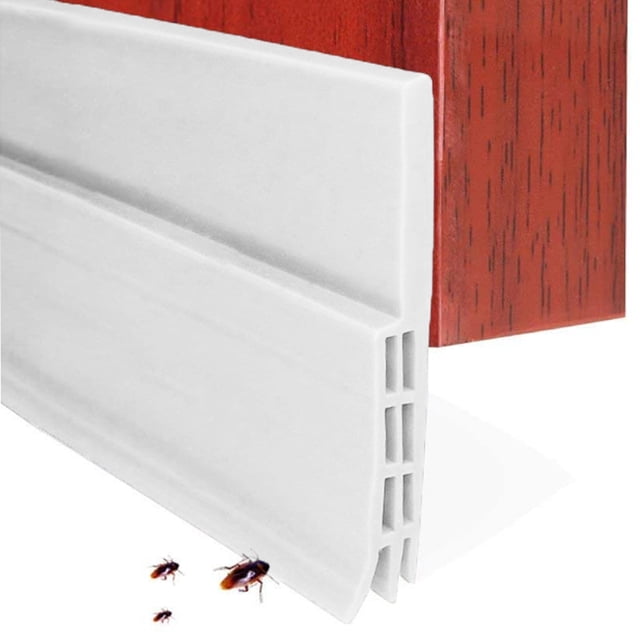 Door Draft Stopper Door Sweep for Exterior/Interior Doors, Weatherproofing Door Seal Strip Under Door Draft Blocker Seal, Soundproof Door Bottom Weather Stripping