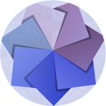 thumbnail image 1 of Ahgly Company Tapis Rond Lavable en Machine Intérieur Transitionnel Violet Pervenche, 7 Pieds Rond, 1 of 7