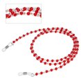 thumbnail image 3 of Chaîne de Retenue pour Lunettes, Chaîne Perlée pour Lunettes de Lecture, Corde Perlée pour Lunettes de Soleil, Support de Sangle pour Lunettes, Décoration, Rouge, 3 of 7