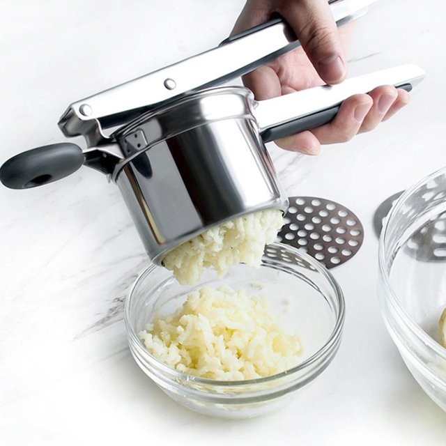 Spptty Stainless Steel Potato Presser,Kitchen Detachable Stainless Steel Handheld Potato Presser Ricer Food Masher Crusher,Kitchen Crusher Tool