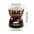thumbnail image 3 of DIANWUDG Homemade Ceramic Cheese Fondue Set Chocolate Melting Oven Ice Cream Fondue Set, 3 of 6