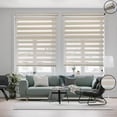 thumbnail image 1 of ITY - Olivia Stone - Alternate Zebra Blinds Window Shade Cordless Beige 17"x 84", 1 of 5