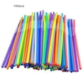 thumbnail image 5 of 100 Pcs/Bag Disposable Plastic Straw Color Art Straws Curved DIY Shape Straw PP Elbow Strong And Sturdy, 5 of 5
