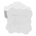 thumbnail image 1 of Inkdotpot Pack Of 50 Real Silver Foil Bracket Shape Paper Tags Made With Love Wedding Favor Hang Tags, 1 of 1