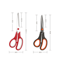 thumbnail image 3 of Scissors, 8" Multipurpose Scissors Bulk 3-Pack, Ultra Sharp Blade Shears, Comfort-Grip Handles, Sturdy Sharp Scissors for Office Home School Sewing Fabric Craft Supplies, Right/Left Handed, 3 of 3