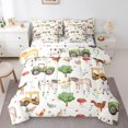 thumbnail image 1 of Ensemble de Literie Animaux de Ferme Grand Lit pour Enfants, Ensemble de Lit Tracteur Camion pour Garçons Filles, Réversible, 7 Pcs, 1 of 5