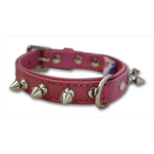 Genuine Leather Tooled Dog Collar | Handmade Collar | Rotterdam Spiked Collection | Perfect for Medium, Large and XL Dog Breeds | Stainless Steel Hardware | Brass Buckle