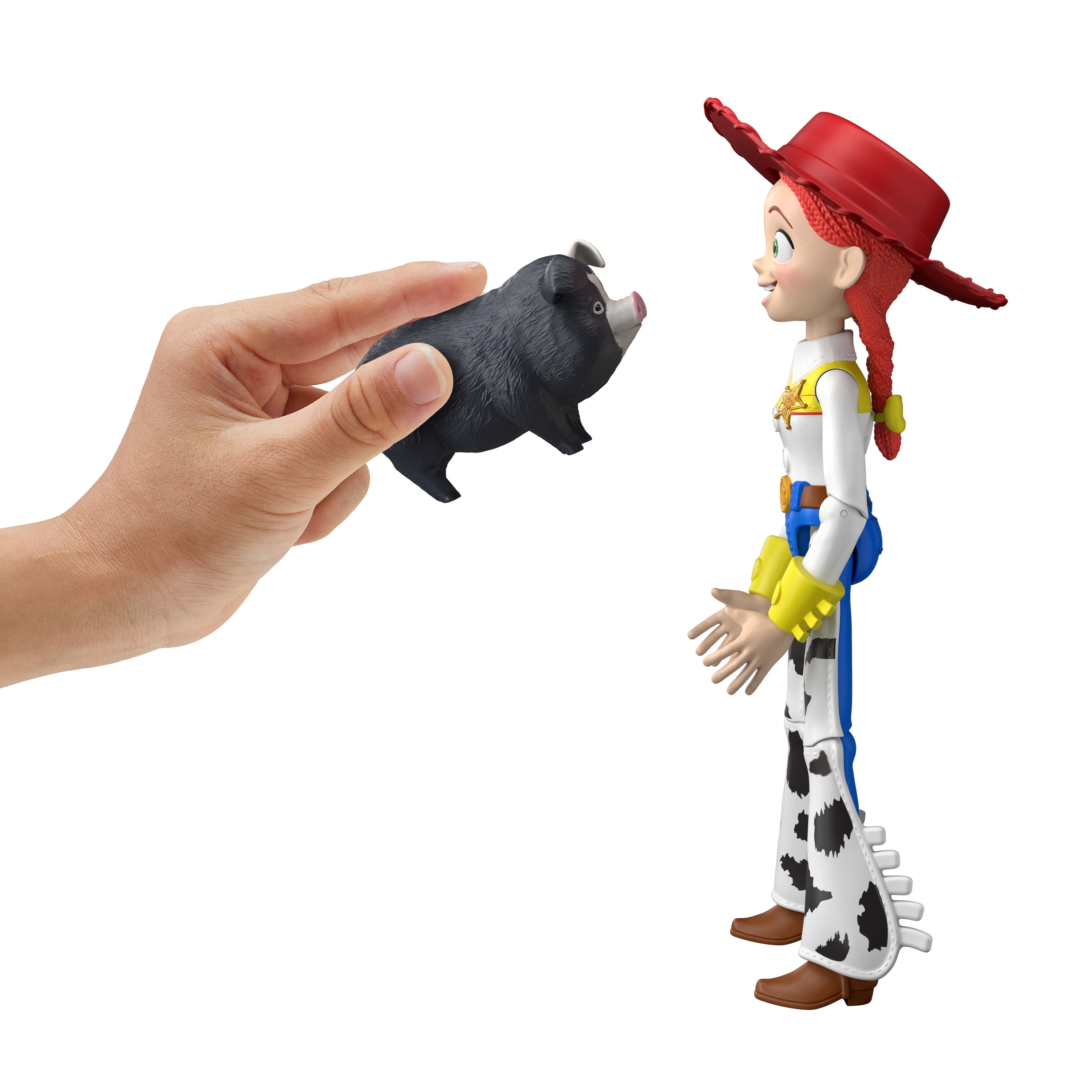 Figurine articulée de Jessie et son compagnon bavard JD le cochon Histoire de jouets 5 Disney et Pixar de 30,5 cm, 35 sons