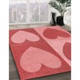 thumbnail image 3 of Ahgly Company Tapis Rectangulaire Lavable en Machine Rouge Rubis Transitionnel, 7 Pieds x 9 Pieds, 3 of 7