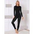 thumbnail image 3 of BEAUTYIN Womens Thermal Underwear Set Anti-Static Moisture Wicking Long Johns Seamless Crew Neck Ski Base Layer Cold Weather Outfit Sets, 3 of 8