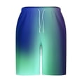 thumbnail image 4 of Cameland Large Size Shorts Men, Gradient Drawstring Elastic Waist Shorts Summer Casual Beach Quick Dry Shorts, 4 of 5